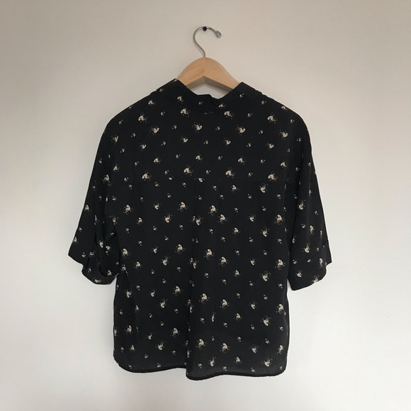Club Monaco cropped silk blouse - Picture 2 of 5